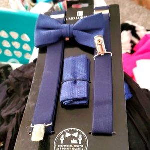 Suspender bowtie,picket square